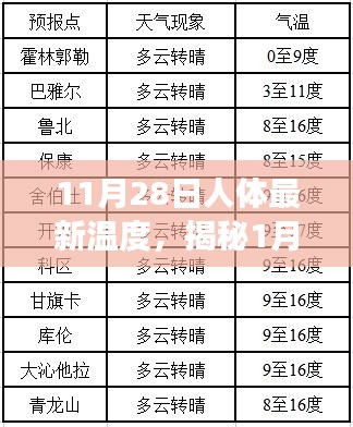 揭秘人体温度，从11月28日到1月28日的微妙变化探索