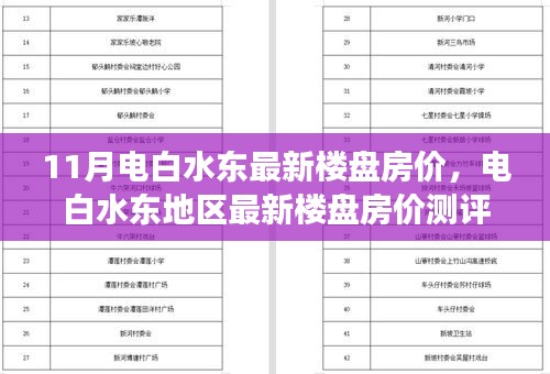 电白水东地区最新楼盘房价测评报告，深度解析市场状况与房价走势（11月版）