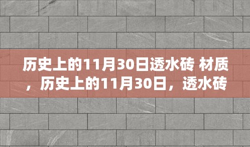 历史上的11月30日透水砖材质的综合评测与探讨