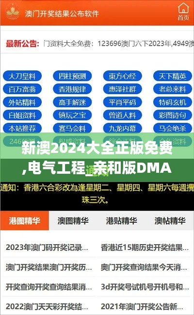 新澳2024大全正版免费,电气工程_亲和版DMA35.124