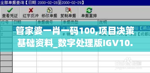 管家婆一肖一码100,项目决策基础资料_数字处理版IGV10.729