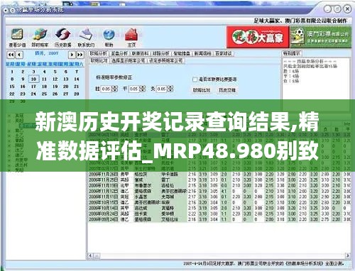 新澳历史开奖记录查询结果,精准数据评估_MRP48.980别致版