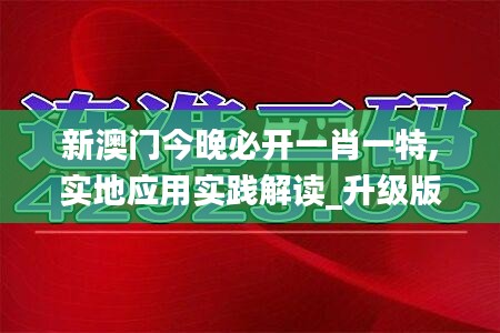 新澳门今晚必开一肖一特,实地应用实践解读_升级版AVH33.188