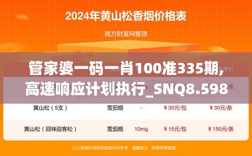 管家婆一码一肖100准335期,高速响应计划执行_SNQ8.598零障碍版