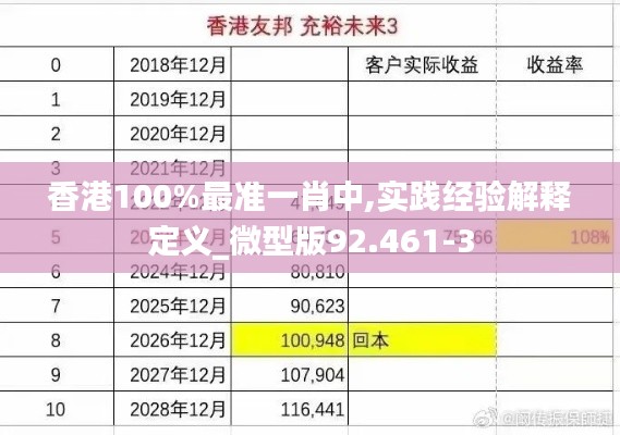 香港100%最准一肖中,实践经验解释定义_微型版92.461-3