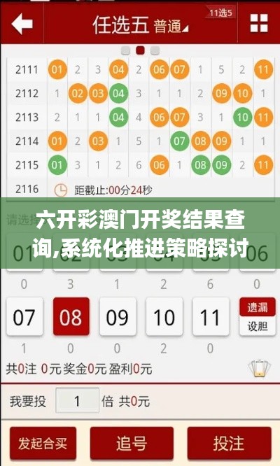 六开彩澳门开奖结果查询,系统化推进策略探讨_XP17.662-9