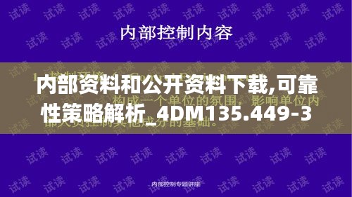 内部资料和公开资料下载,可靠性策略解析_4DM135.449-3