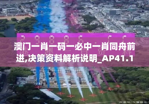 澳门一肖一码一必中一肖同舟前进,决策资料解析说明_AP41.181-2