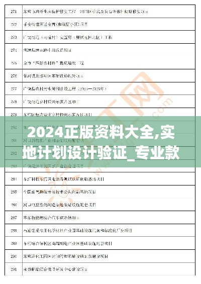 2024正版资料大全,实地计划设计验证_专业款11.320-2