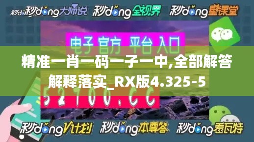 精准一肖一码一子一中,全部解答解释落实_RX版4.325-5