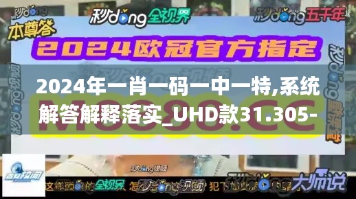 2024年一肖一码一中一特,系统解答解释落实_UHD款31.305-3