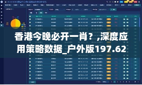 香港今晚必开一肖？,深度应用策略数据_户外版197.628-6
