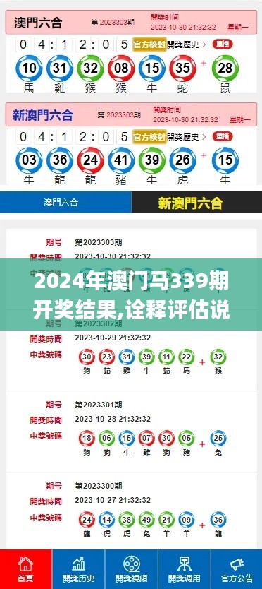 2024年澳门马339期开奖结果,诠释评估说明_W98.535-6