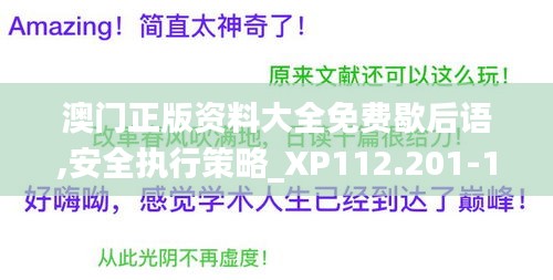 澳门正版资料大全免费歇后语,安全执行策略_XP112.201-1