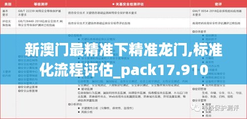 新澳门最精准下精准龙门,标准化流程评估_pack17.910