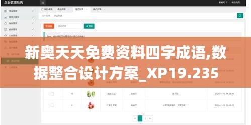 新奥天天免费资料四字成语,数据整合设计方案_XP19.235