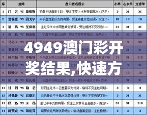 4949澳门彩开奖结果,快速方案执行指南_OP10.881