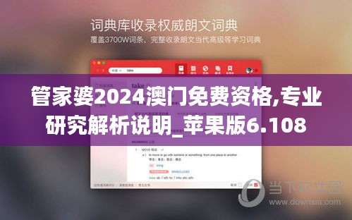 管家婆2024澳门免费资格,专业研究解析说明_苹果版6.108