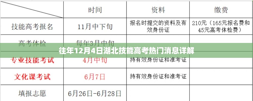 湖北技能高考历年热点消息解析，往年12月4日深度解读