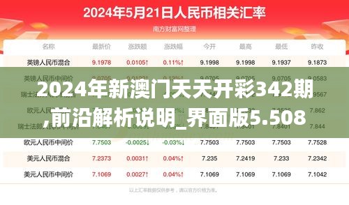 2024年新澳门天天开彩342期,前沿解析说明_界面版5.508