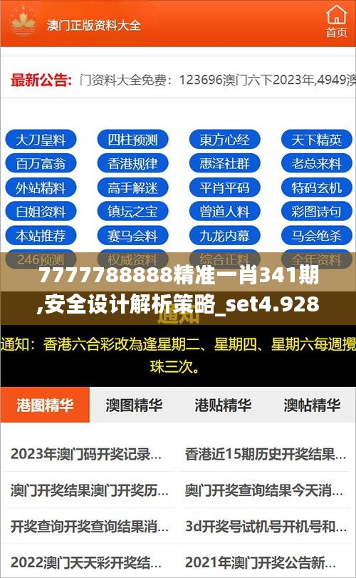 7777788888精准一肖341期,安全设计解析策略_set4.928