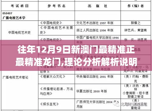 往年12月9日新澳门最精准正最精准龙门,理论分析解析说明_P版3.289