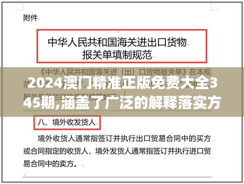 2024澳门精准正版免费大全345期,涵盖了广泛的解释落实方法_影像版5.269