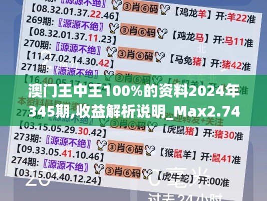 澳门王中王100%的资料2024年345期,收益解析说明_Max2.740