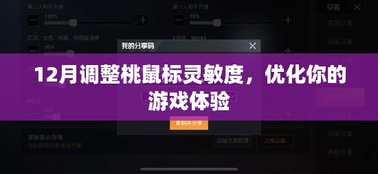 调整鼠标灵敏度，提升游戏体验，12月优化桃鼠标设置