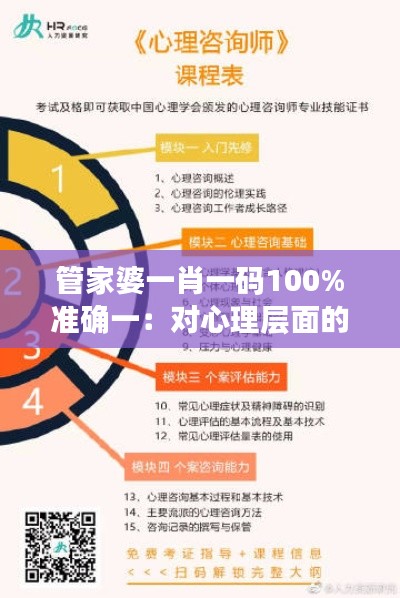 管家婆一肖一码100%准确一：对心理层面的影响评估