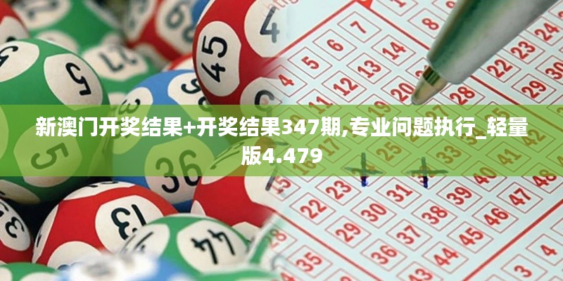 新澳门开奖结果+开奖结果347期,专业问题执行_轻量版4.479