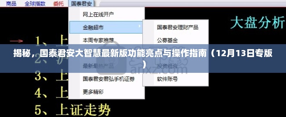 国泰君安大智慧最新版功能揭秘与操作指南（专版）