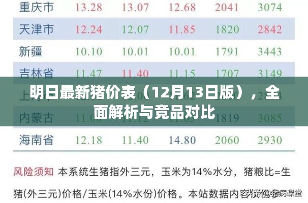 明日最新猪价表（12月13日版），全面解析与竞品对比报告