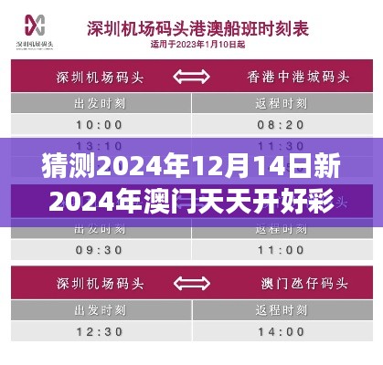 猜测2024年12月14日新2024年澳门天天开好彩：澳门博彩业的新年新气象