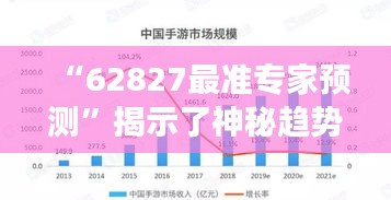 “62827最准专家预测”揭示了神秘趋势，洞察市场未来走向