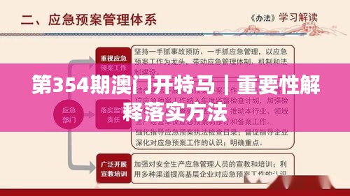 第354期澳门开特马｜重要性解释落实方法