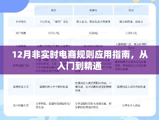 12月非实时电商规则应用指南，从新手到专家