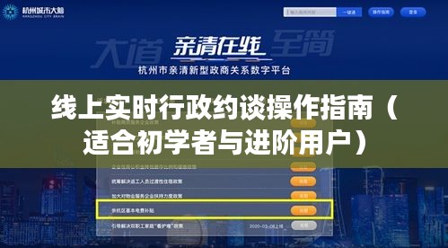 线上实时行政约谈操作指南，初学者与进阶用户必读指南