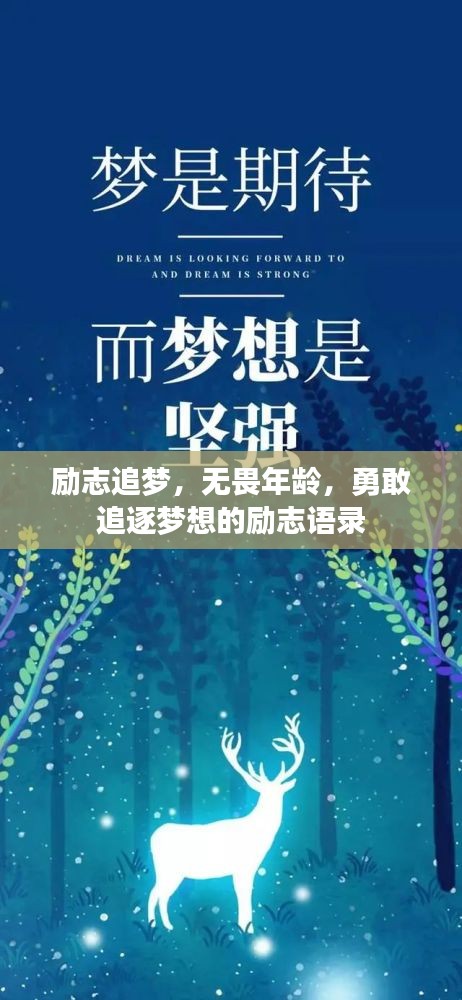 励志追梦，无畏年龄，勇敢追逐梦想的励志语录