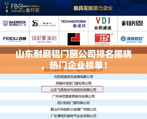 山东耐磨铝门窗公司排名揭晓，热门企业榜单！