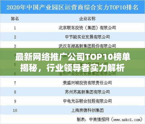 最新网络推广公司TOP10榜单揭秘，行业领导者实力解析